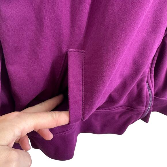 Nike Purple Full Zip Mock Neck Stretchy Athletic Jacket Women's Size XL - Picture 3 of 7